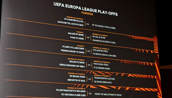 Loting play-offs Europa League