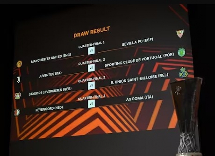 Loting voor de kwartfinale, halve finale en finale van de Europa League op 17 maart 2023